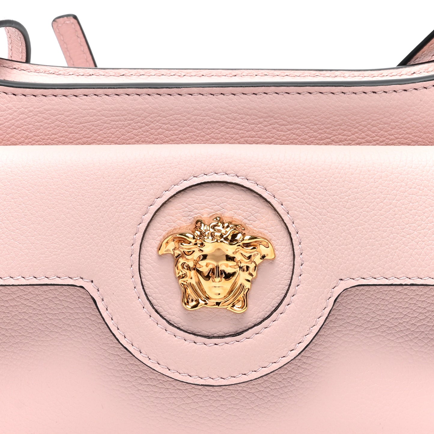 Grained Calfskin La Medusa Mini Crossbody Bag Dusty Rose