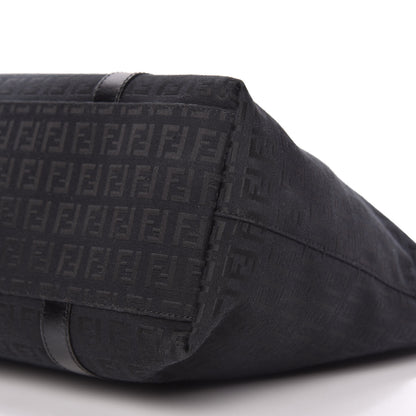 Fendi Zucchino Large Charm Shopping Tote Black 7 of 11