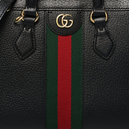 Gucci Textured Calfskin Web Small Ophidia Tote Bag Black 8 of 10