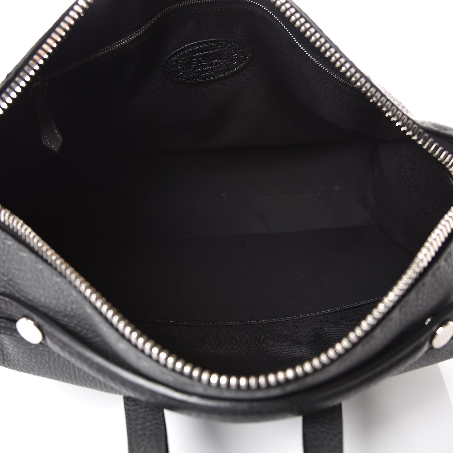 Cuoio Romano Selleria Fendi Stamp Patch Lui Urban Briefcase Black Black Grigio