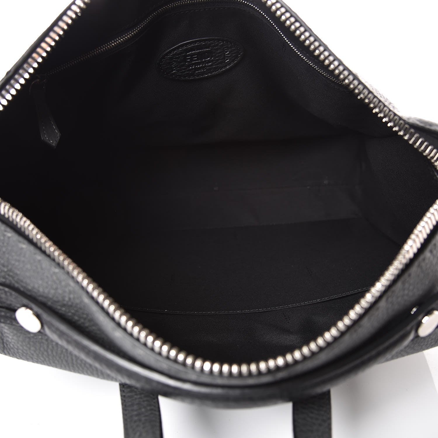 Fendi Cuoio Romano Selleria Fendi Stamp Patch Lui Urban Briefcase Black Black Grigio 6 of 9