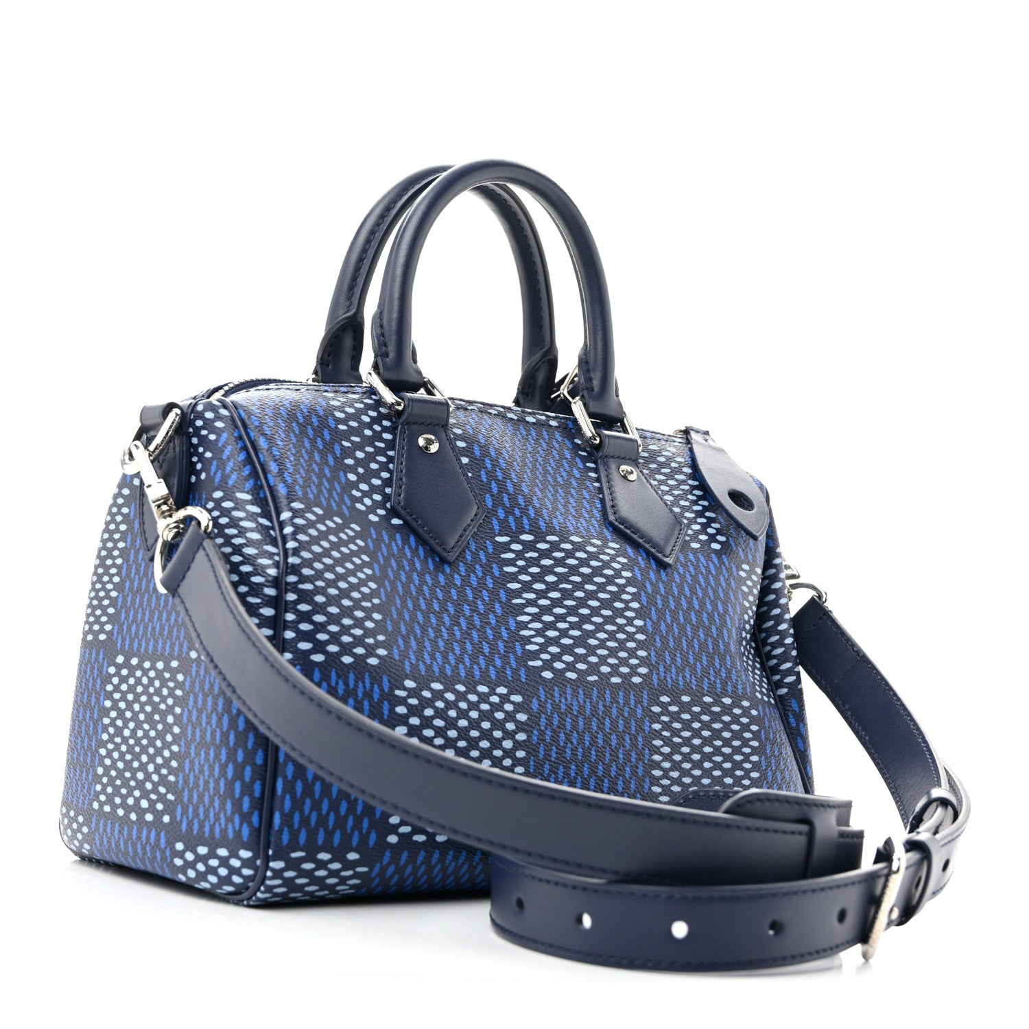 Louis Vuitton Damier Heritage Speedy Bandouliere 25 Blue 3 of 13