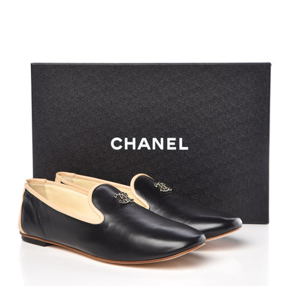 Chanel Lambskin CC Chain Loafers 38 Black 8 of 8