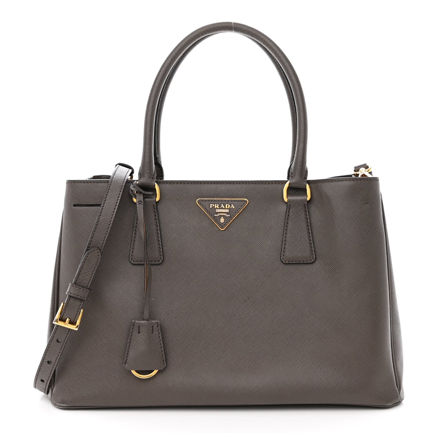 Saffiano Medium Galleria Double Zip Tote Argilla