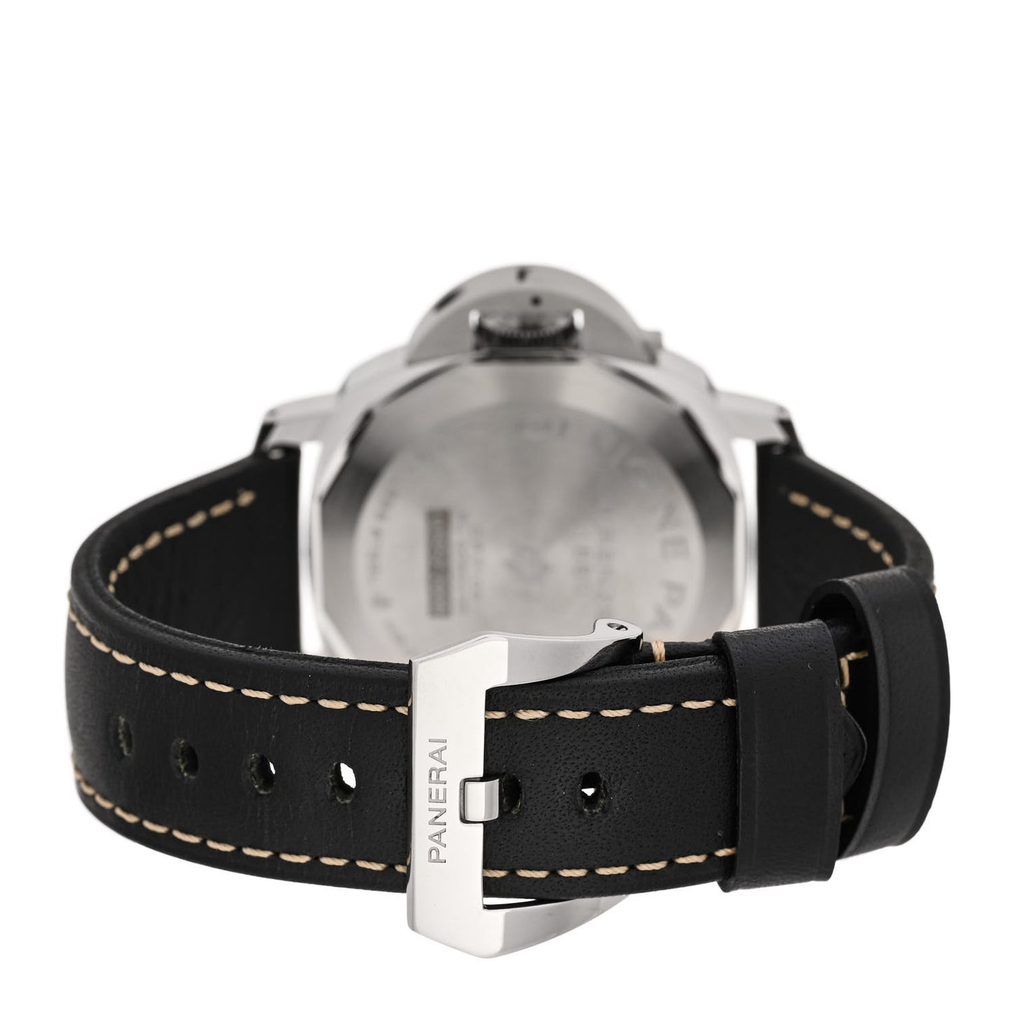 Stainless Steel Calfskin 44mm Luminor Marina Manual Winding Watch Black PAM00776