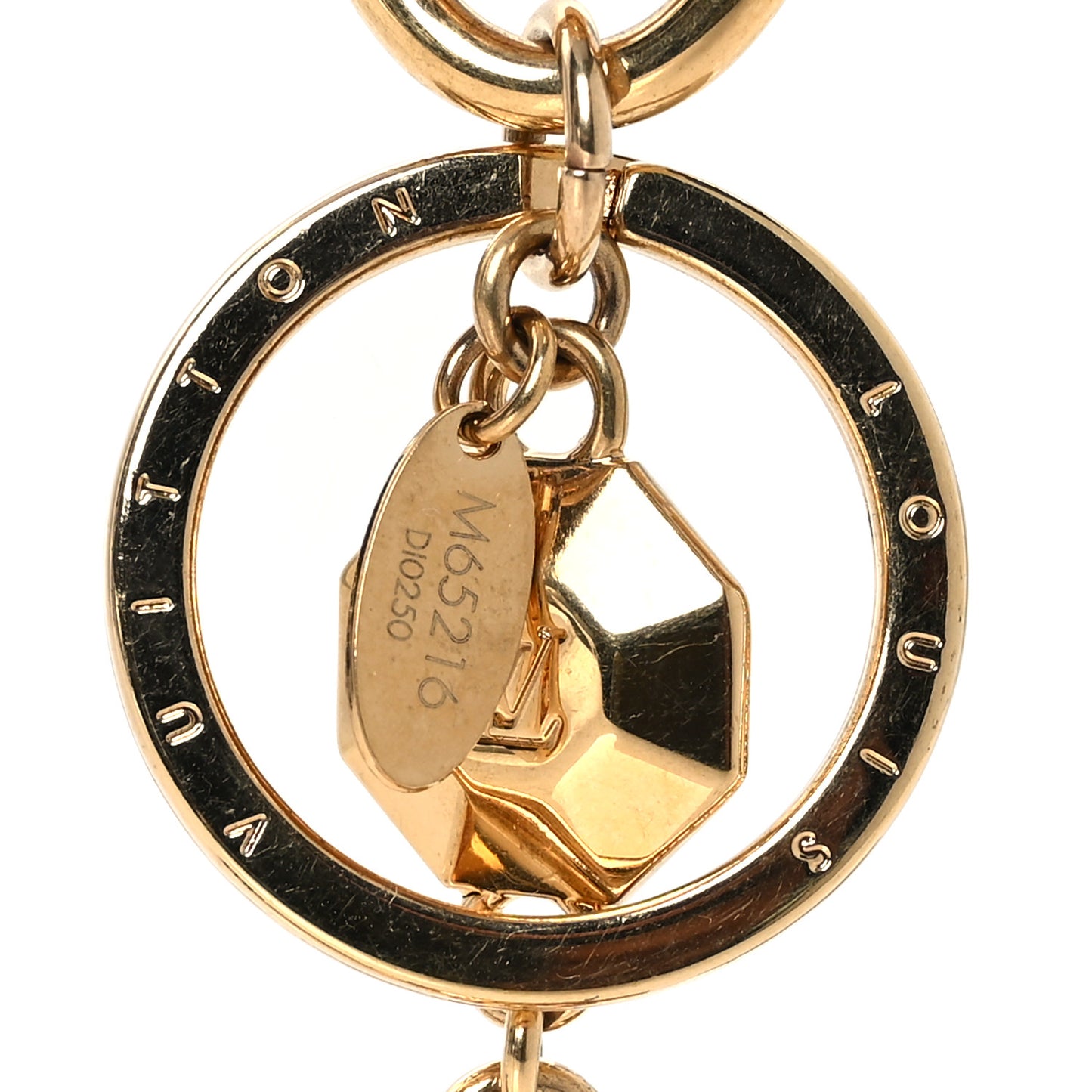 LV Facettes Bag Charm Key Holder Gold
