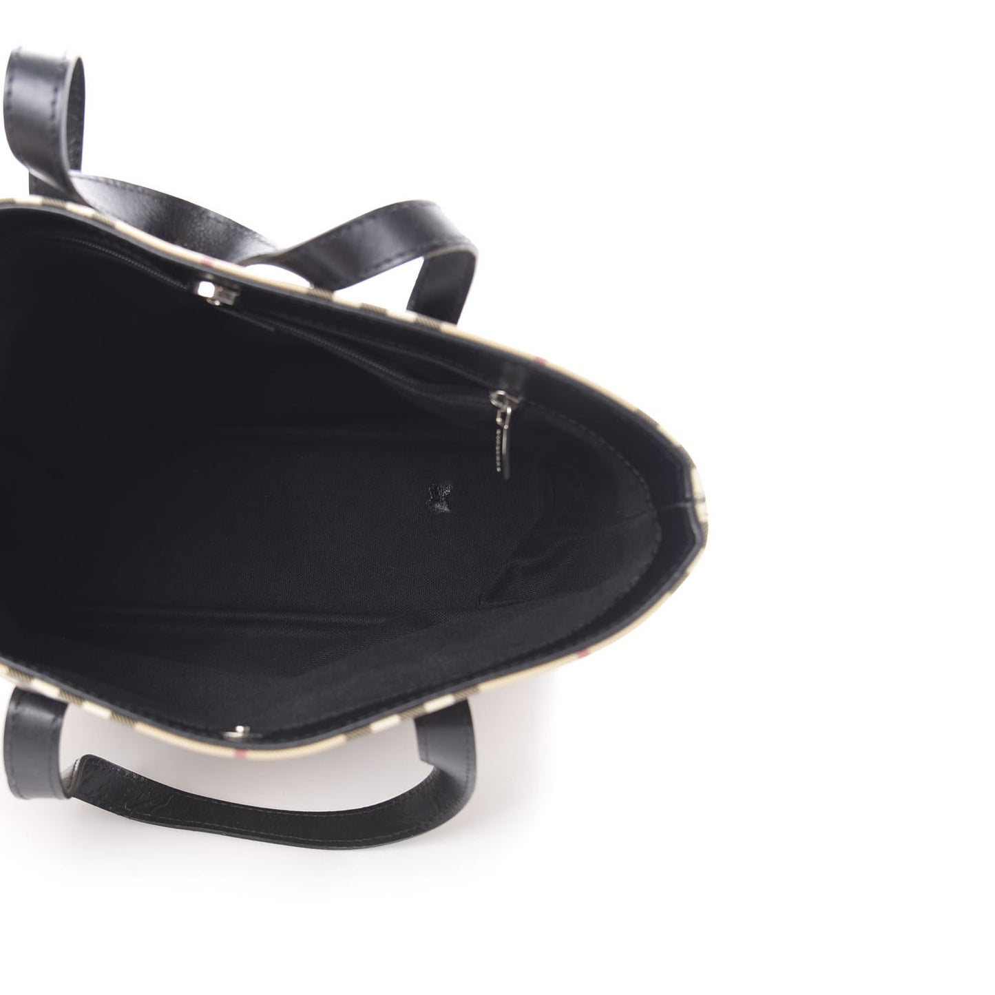 House Check Medium Tote Black
