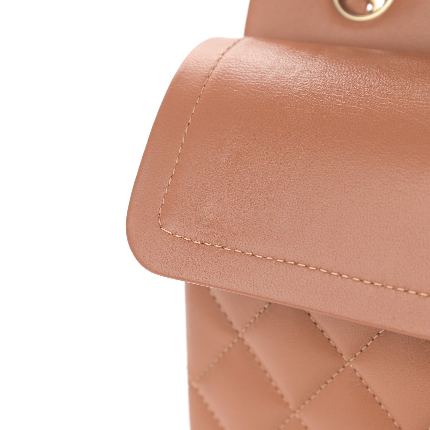 Chanel Lambskin Quilted Small Double Flap Brown 9 of 10