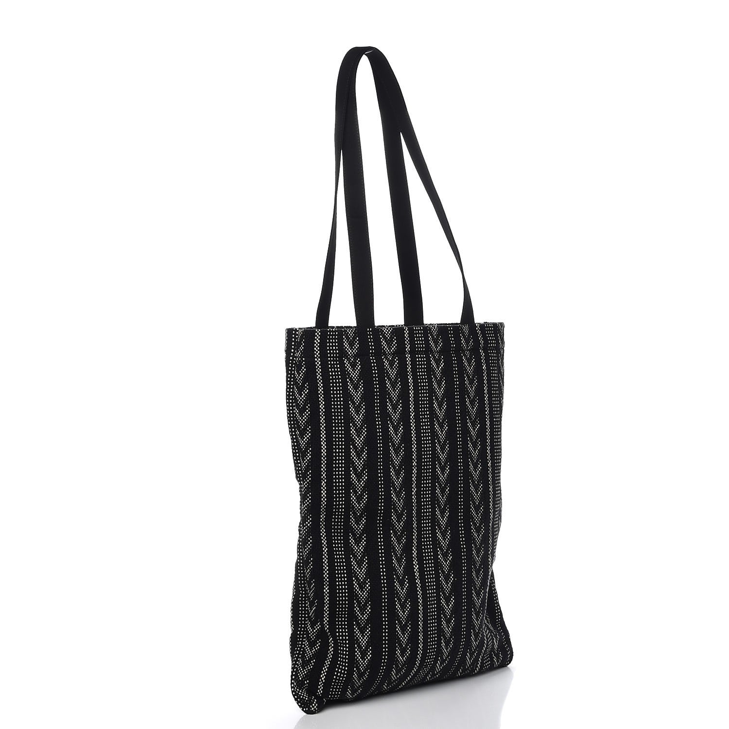 Saint Laurent Canvas Tote Black Ivory 3 of 7