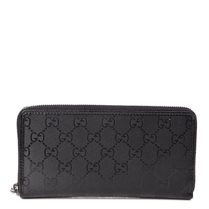 Gucci Imprime Monogram GG Pierce Zip Around Wallet Black 1 of 7