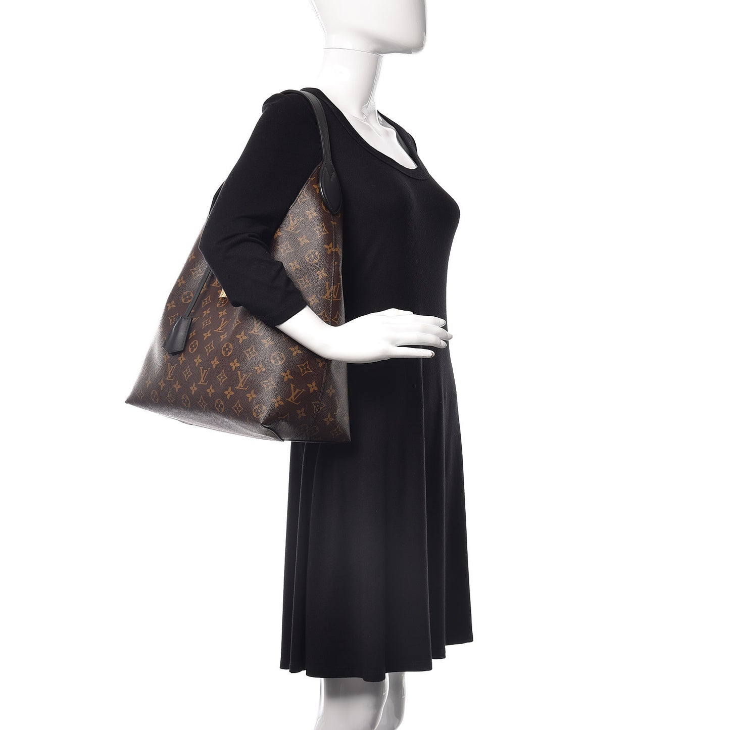 Monogram Flower Hobo Black