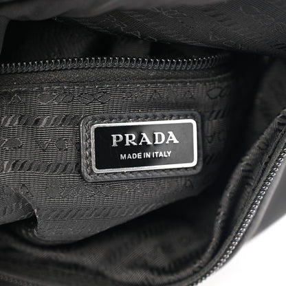 Prada Re-Nylon Vitello Metal Triangle Logo Sling Backpack Black 6 of 12