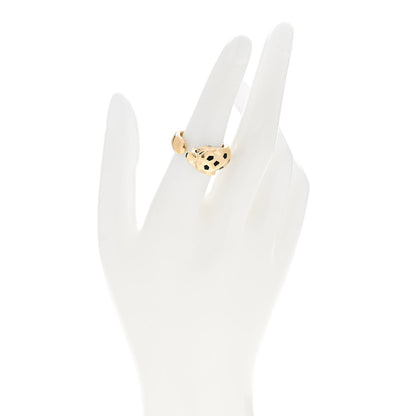Cartier 18K Yellow Gold Tsavorite Onyx 11mm Panthere De Cartier Ring 53 6.5 2 of 6