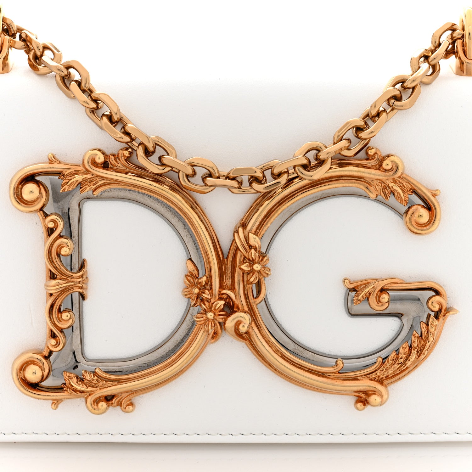 Dolce & Gabbana Nappa DG Girls Phone Shoulder Bag White 7 of 9