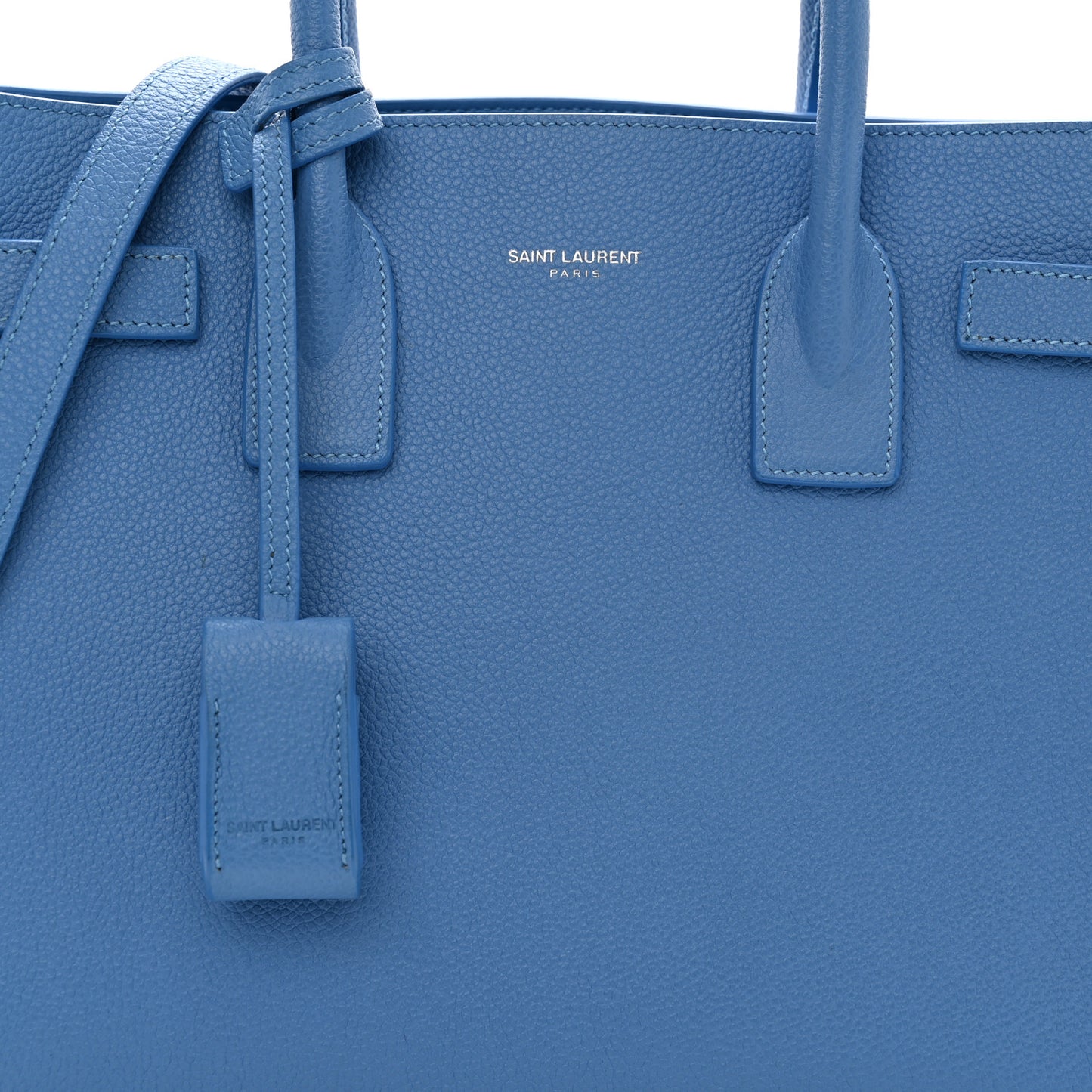 Grained Calfskin Baby Sac De Jour Blue Clair