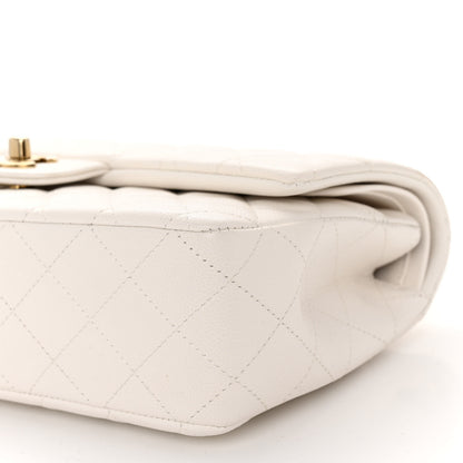 Chanel Caviar Quilted Medium Double Flap White 10 of 11