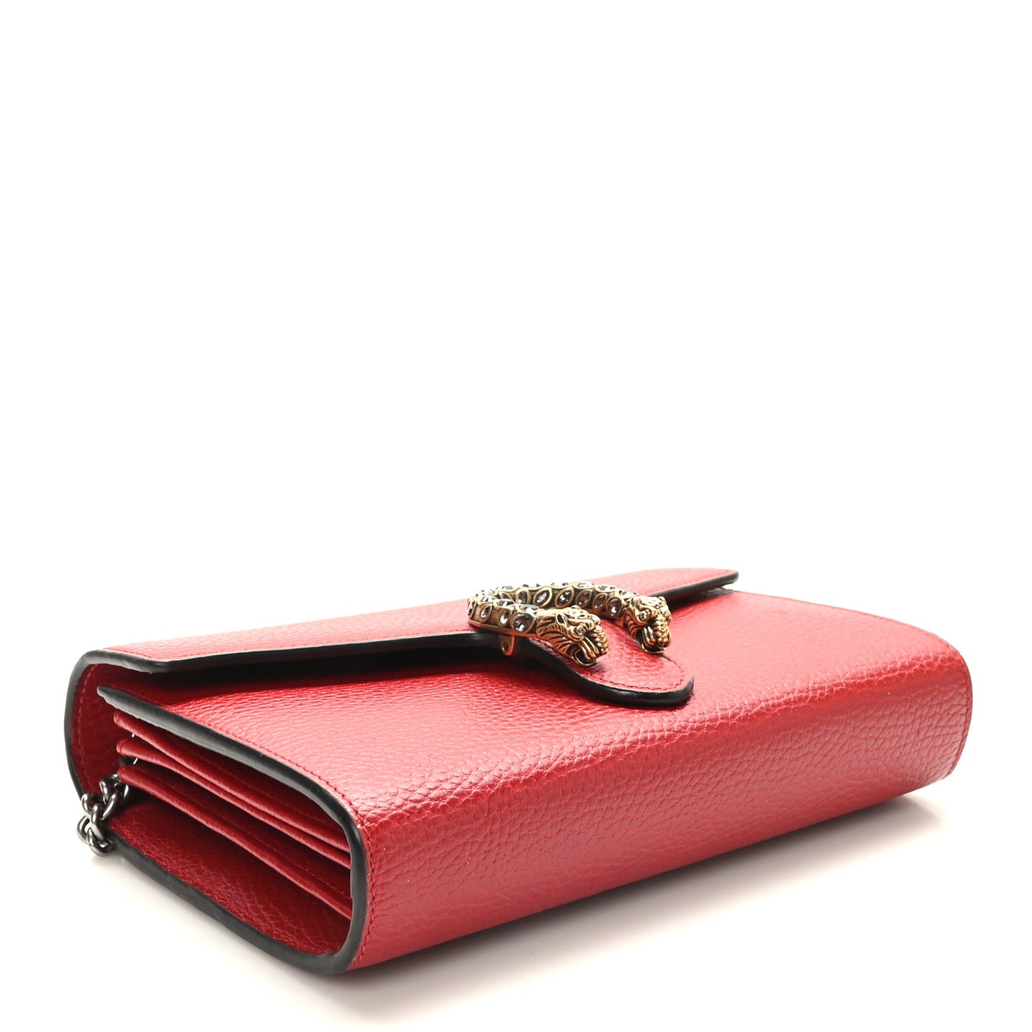 Calfskin Mini Dionysus Chain Wallet Hibiscus Red