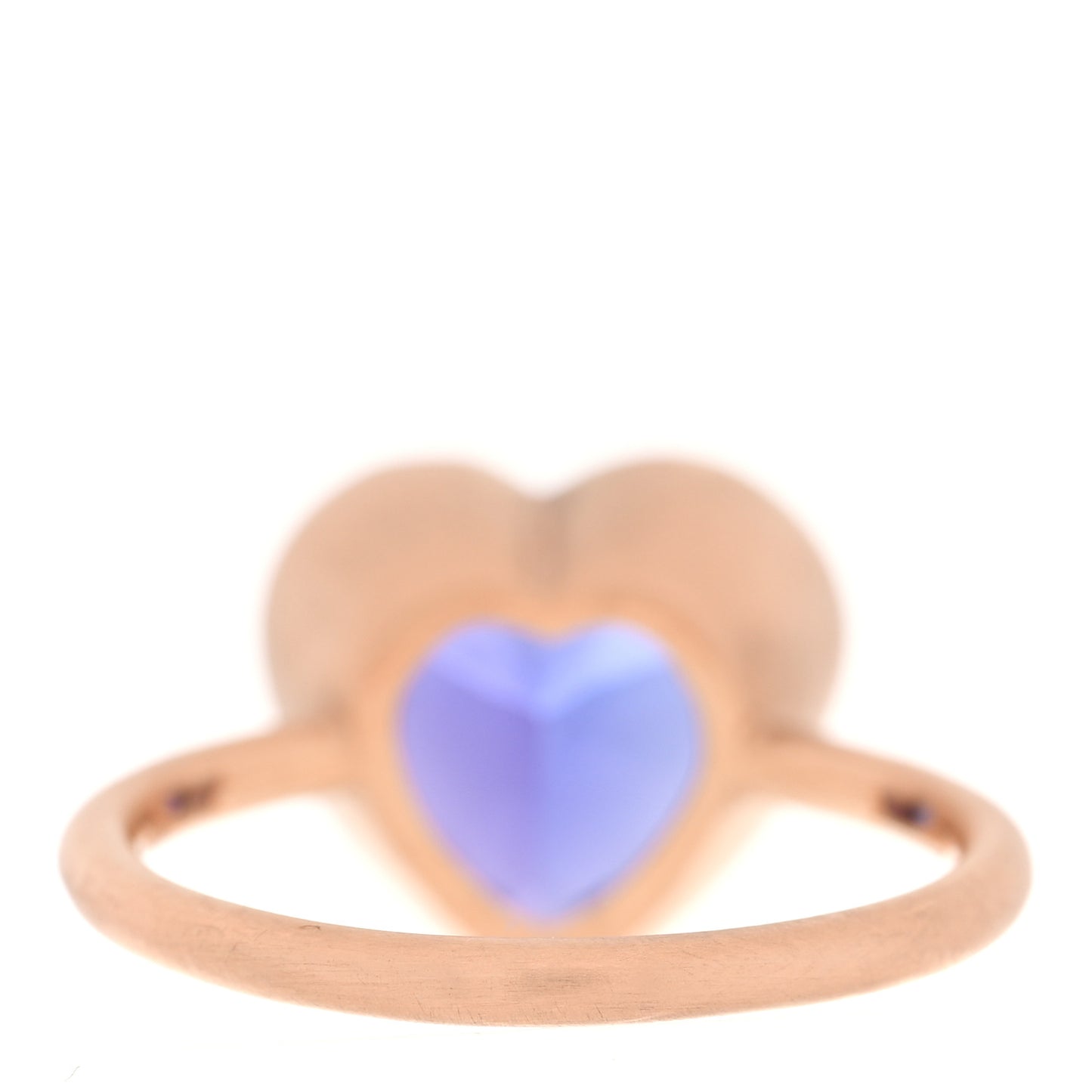 18K Rose Gold Tanzanite One of a Kind Heart Bezel Ring 54 7