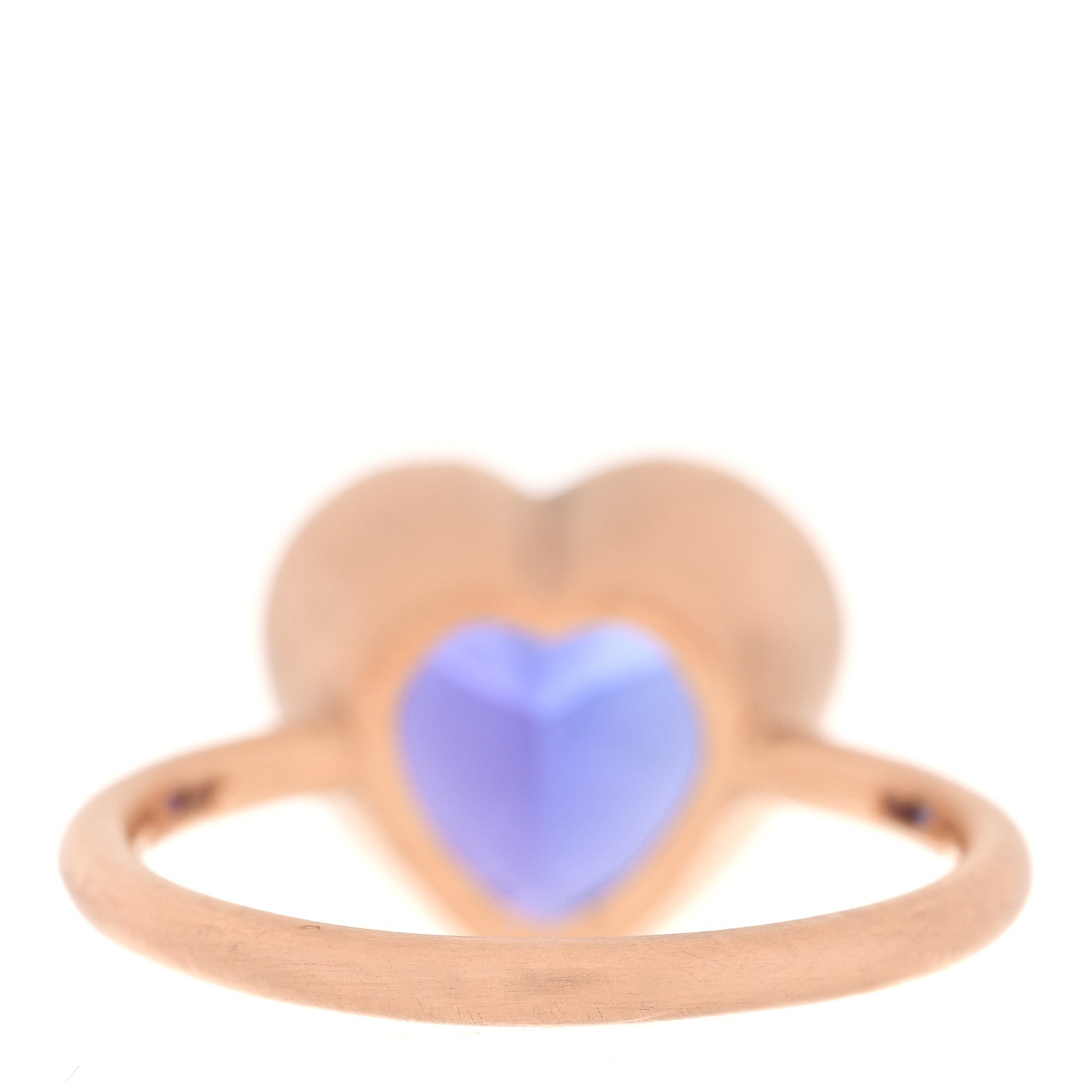 Irene Neuwirth 18K Rose Gold Tanzanite One of a Kind Heart Bezel Ring 54 7 3 of 5