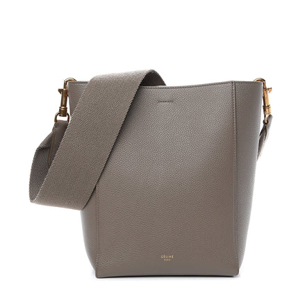 Celine Soft Grained Calfskin Small Sangle Bucket Bag Taupe 1 of 9