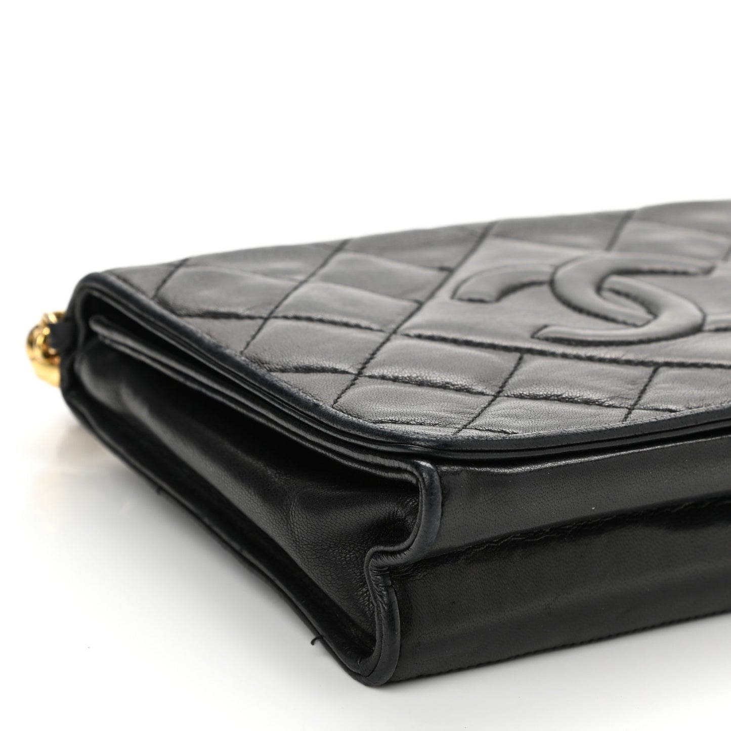 Lambskin Small Tassel Single Flap Black