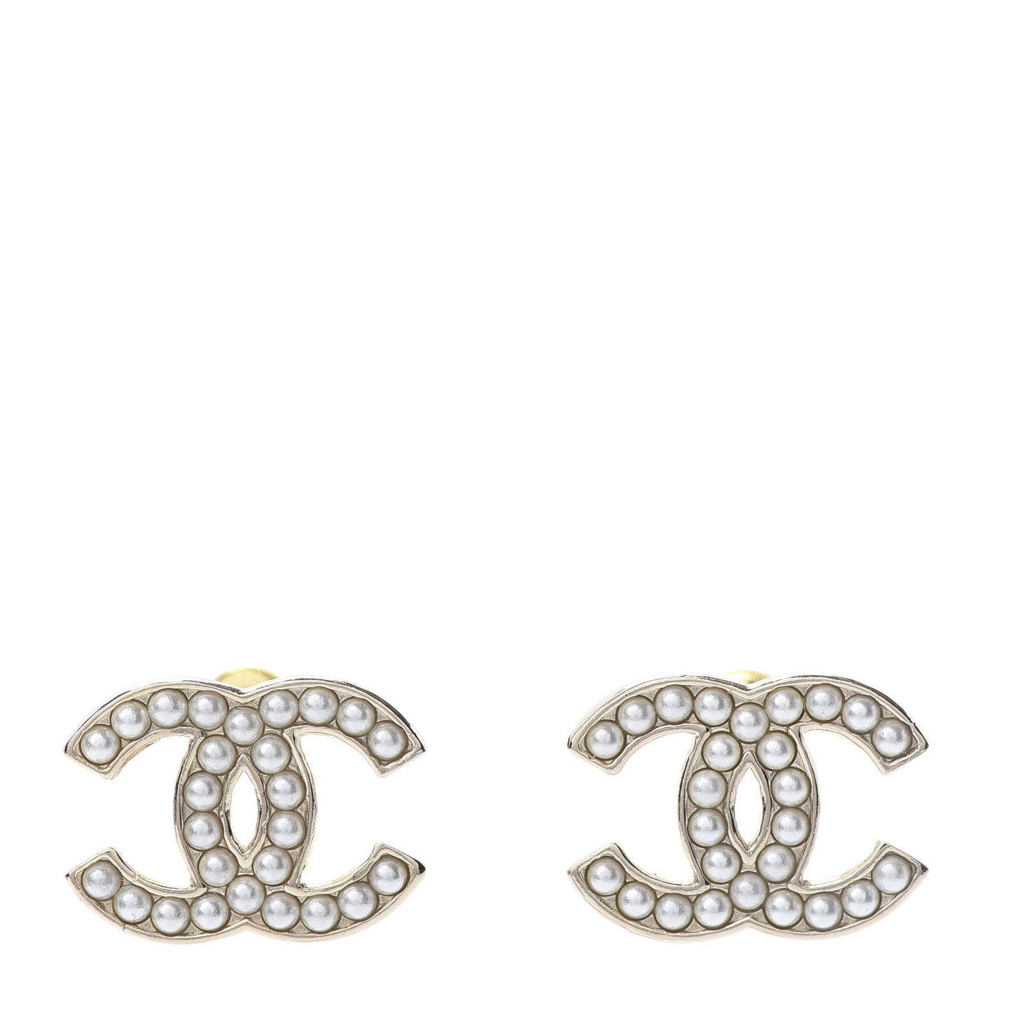 Pearl CC Earrings Gold