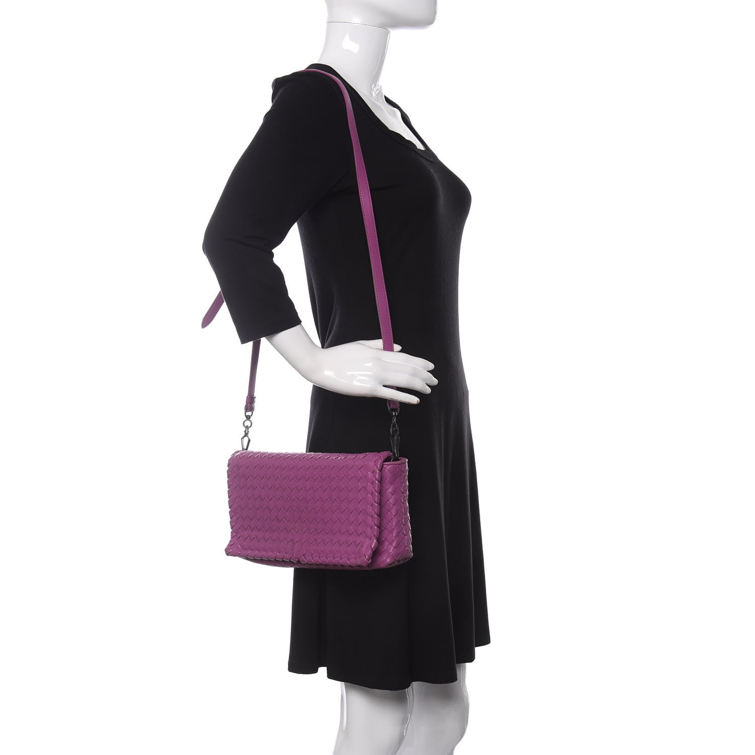 Bottega Veneta Nappa Intrecciato Dahlia Clutch Crossbody Peony 2 of 17