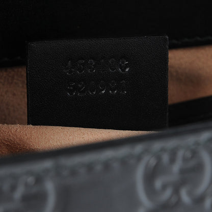 Gucci Guccissima Signature Small Padlock Top Handle Bag Black 8 of 8