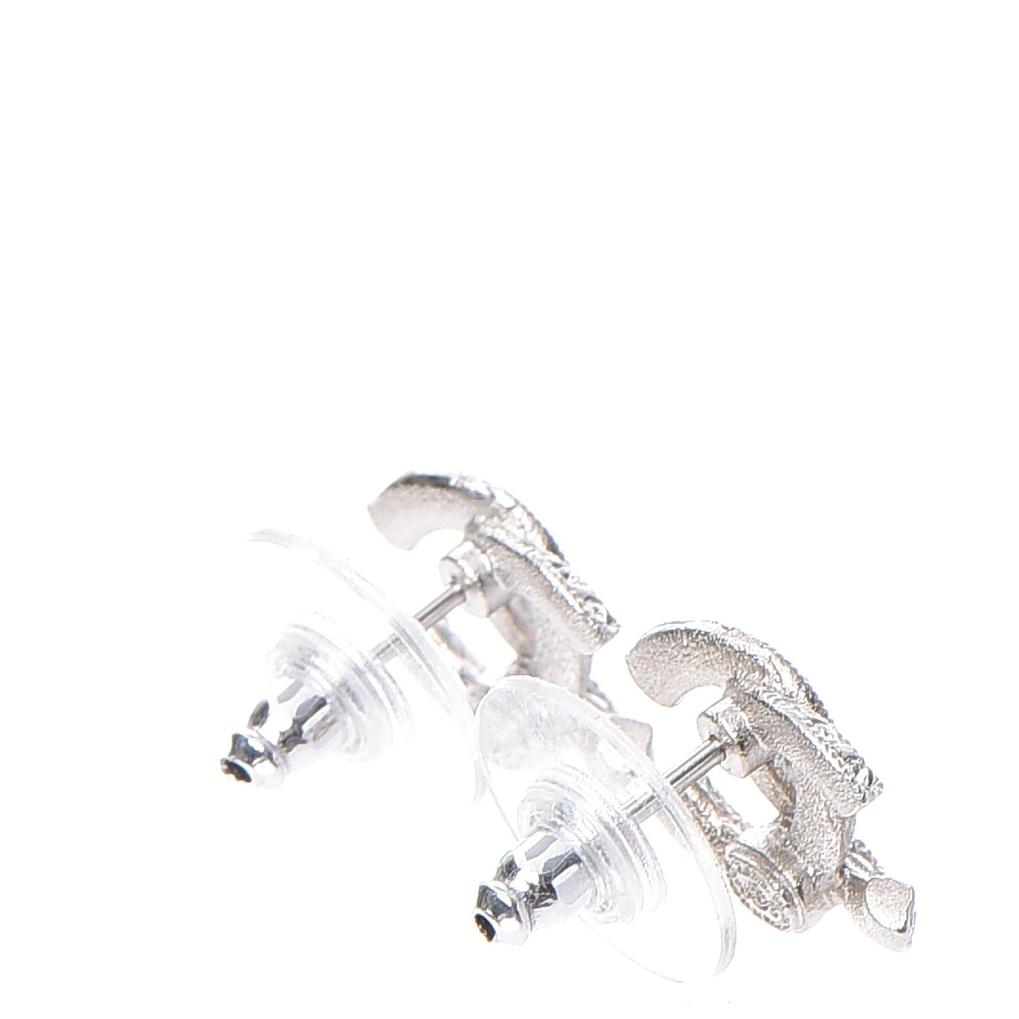 Crystal CC Earrings Silver