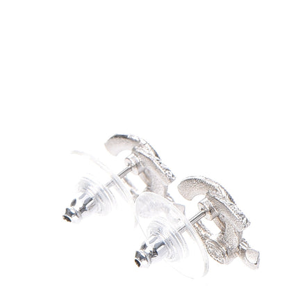 Chanel Crystal CC Earrings Silver 4 of 5