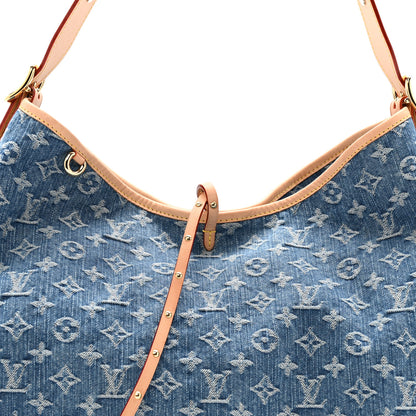 Louis Vuitton Monogram Denim CarryAll MM Blue 7 of 11