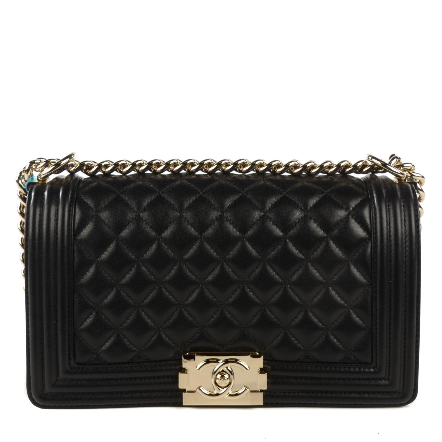 Chanel Lambskin Quilted Medium Boy Flap Black 1 of 9