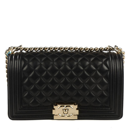 Chanel Lambskin Quilted Medium Boy Flap Black 1 of 9