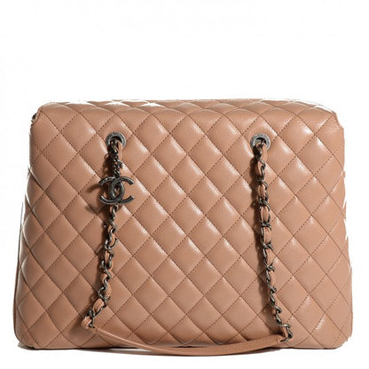 Chanel Caviar Quilted City Shopping Tote Beige 1 of 14