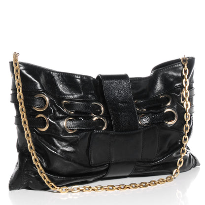 Jimmy Choo Leather Rio Oversized Clutch Black 3 of 8