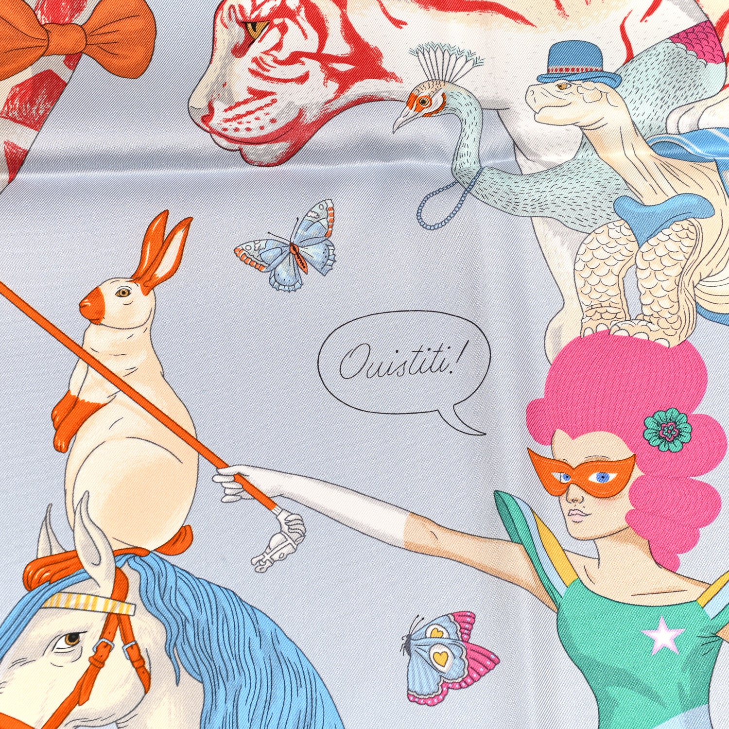 Hermes Silk Story 90 Scarf Bleu Glacier Rose Multicolor 6 of 6