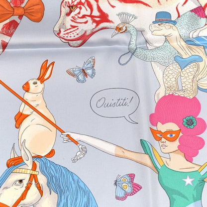 Hermes Silk Story 90 Scarf Bleu Glacier Rose Multicolor 6 of 6