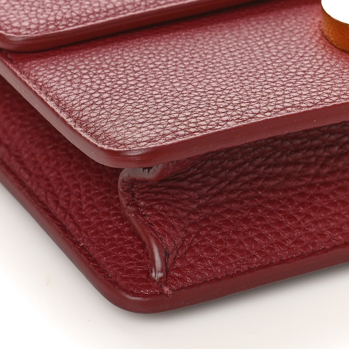 Grained Calfskin 30 Montaigne Flap Bag Red Brick