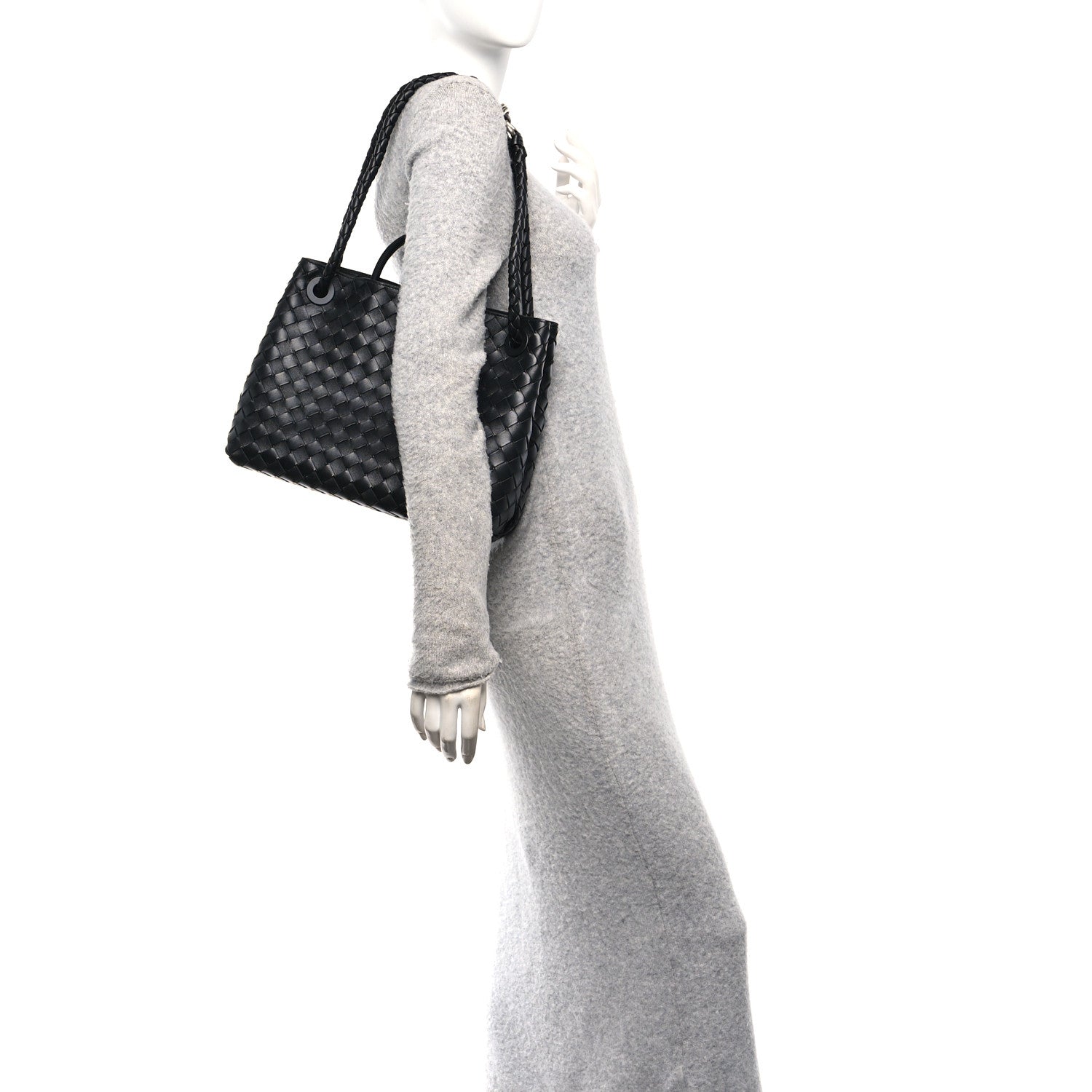 Bottega Veneta Nappa Intrecciato Medium Andiamo Shoulder Bag Black 2 of 13