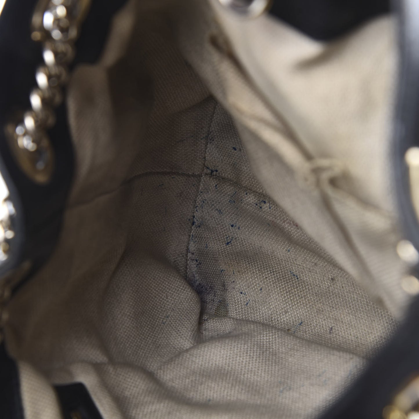 Pebbled Calfskin Medium Soho Chain Shoulder Bag Black