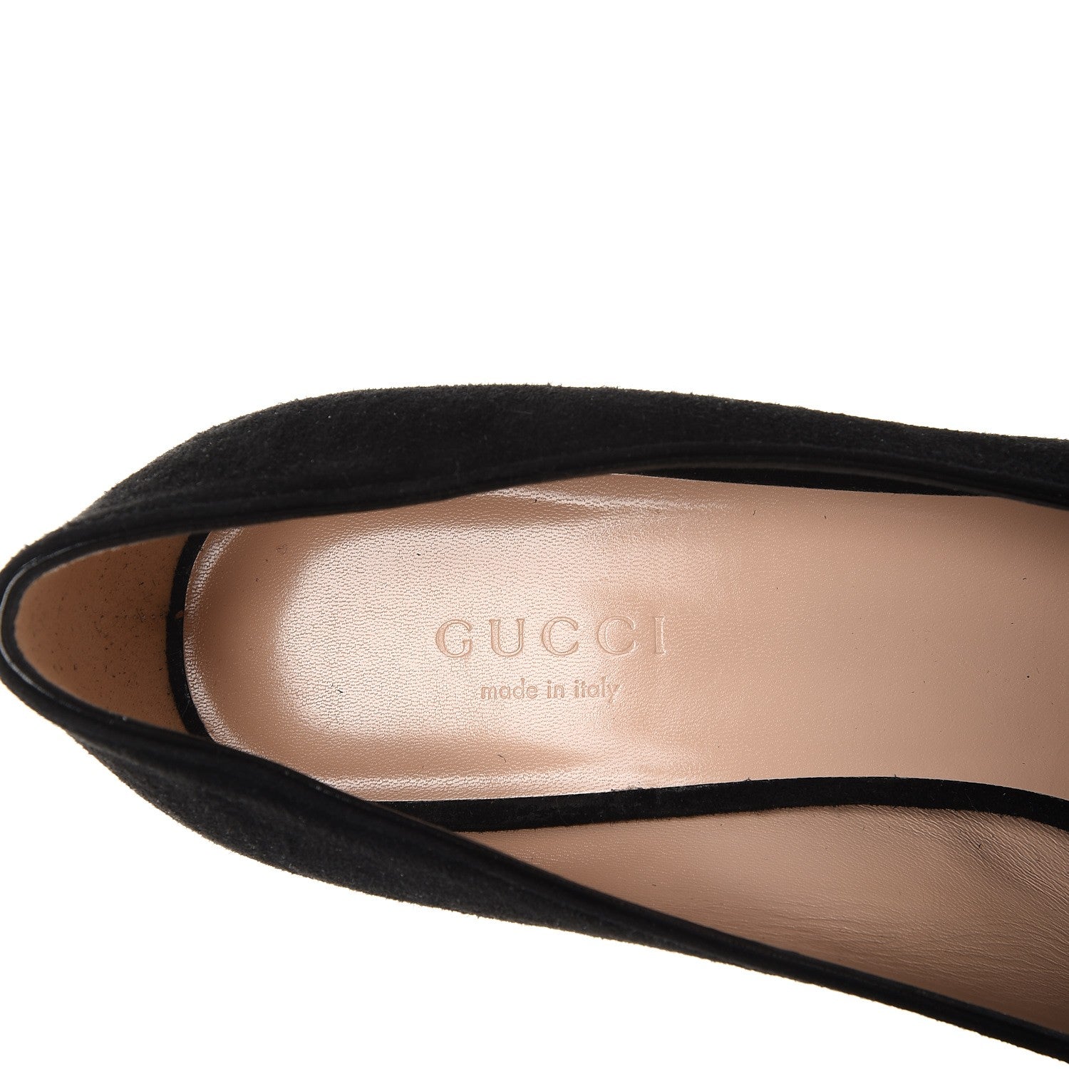 Gucci Kid Scamosciato GG Marmont Fringe 50mm Loafer Pumps 37 Black 6 of 8