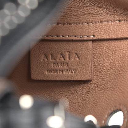 Alaia Calfskin Studded Rose-Marie 19 Bag Black 6 of 9