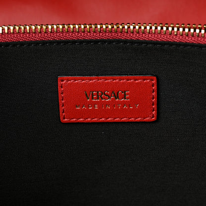 Versace Lambskin Quilted Medusa Wallet On Chain Crossbody Red 5 of 7