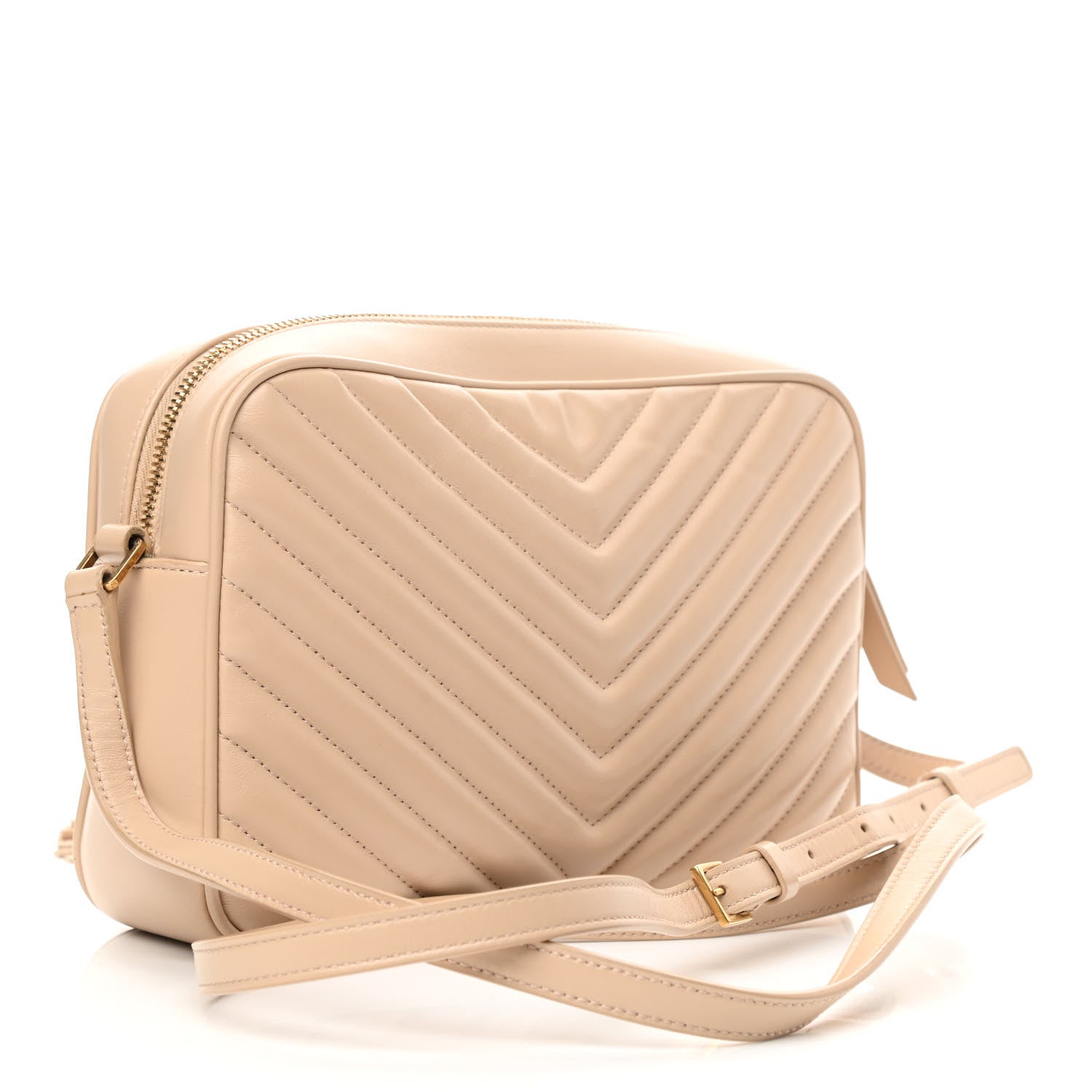 Saint Laurent Calfskin Matelasse Monogram Lou Camera Bag Nude Powder 3 of 10