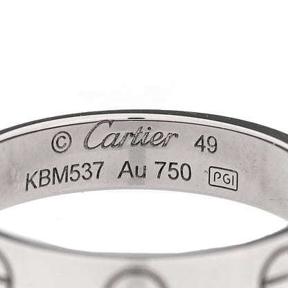 Cartier 18K White Gold 3.5mm LOVE Wedding Band Ring 49 5 4 of 4