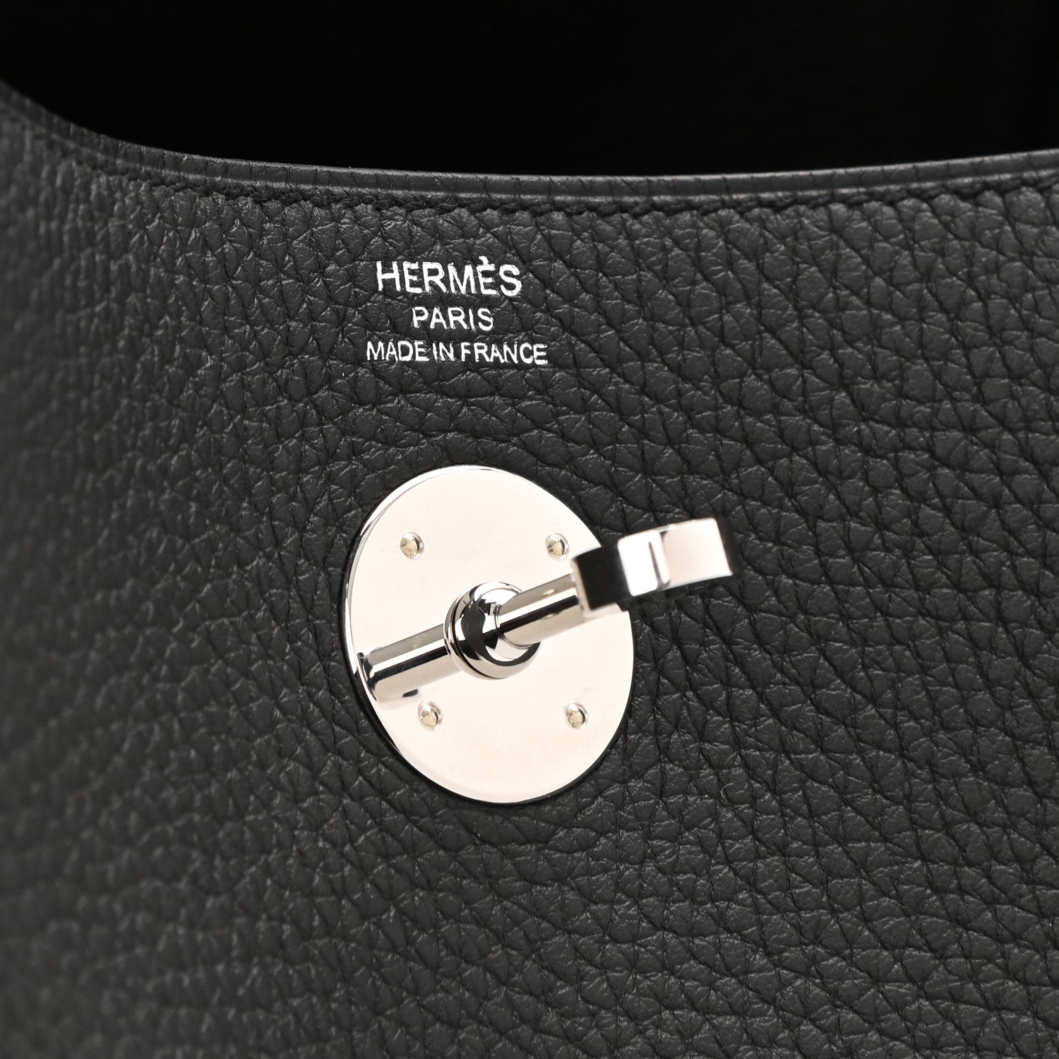 Hermes Taurillon Clemence Lindy 26 Black 6 of 12