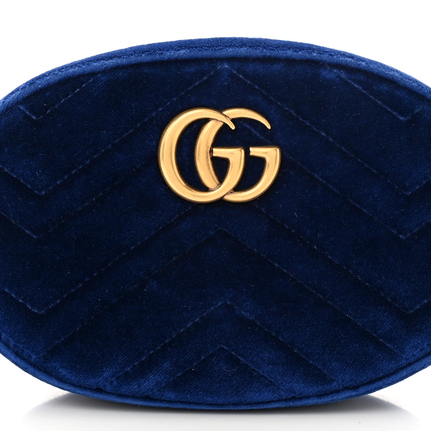 Velvet Matelasse GG Marmont Belt Bag 85 34 Cobalt Blue