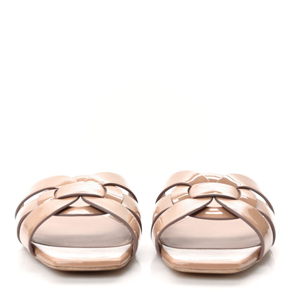 Saint Laurent Patent Tribute 05 Slide Sandals 38 Nude 2 of 9