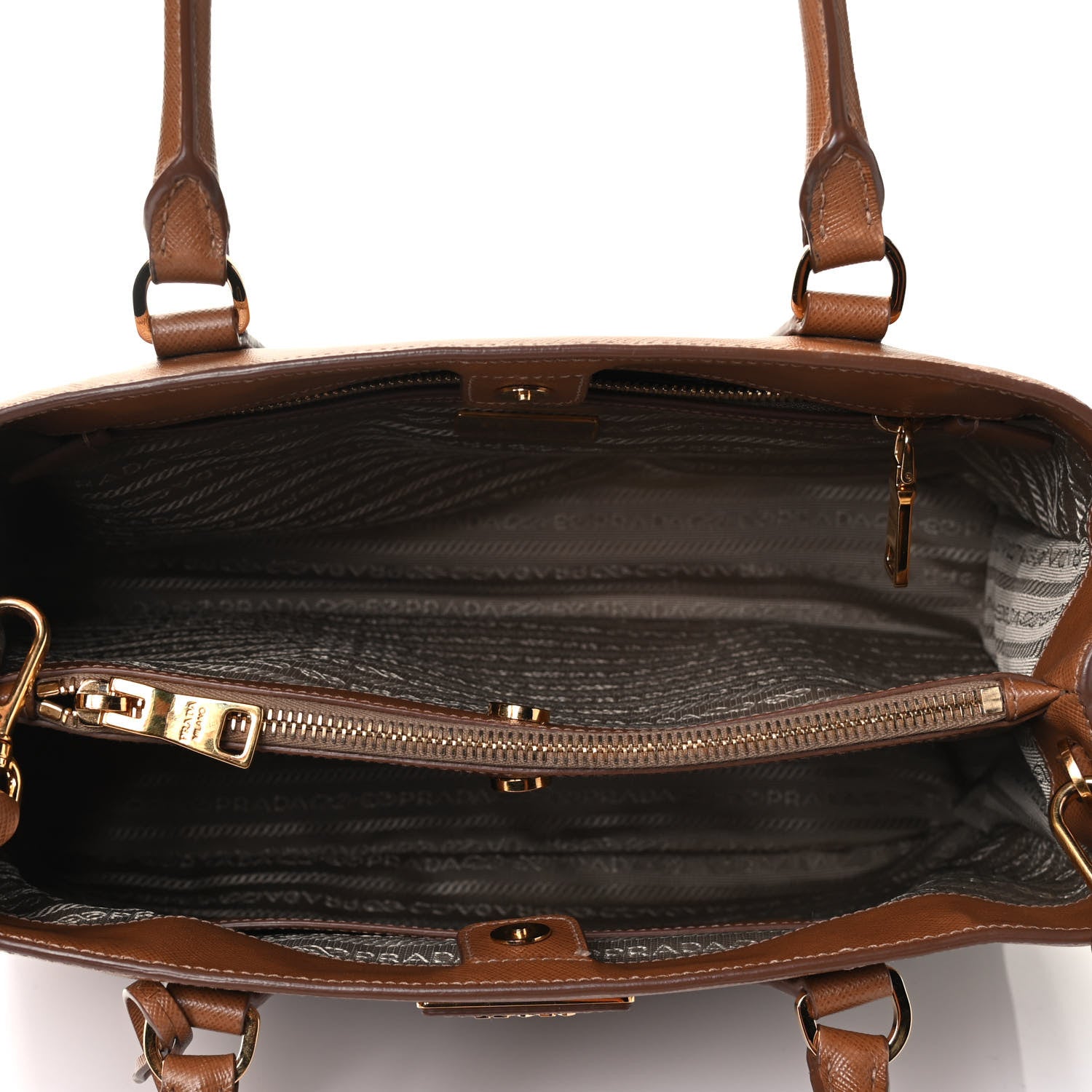 Prada Saffiano Lux Medium Tote Caramel 4 of 4