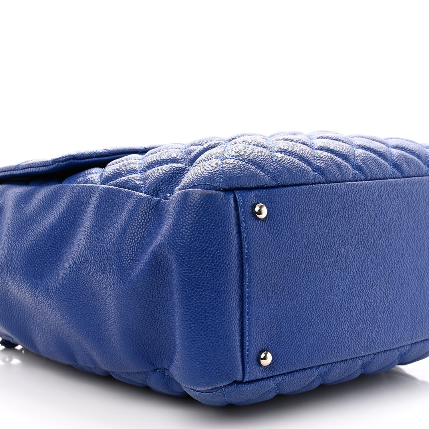 Chanel Caviar Quilted Easy Zip Flap Tote Blue 9 of 17